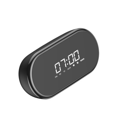 Baseus Encok Wireless Bluetooth Speaker With Alarm Clock - Black