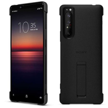 Official Sony Xperia 1 II Style Cover Stand Case - Black