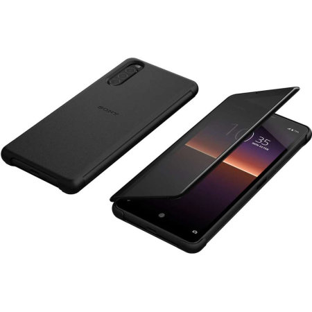Official Sony Xperia 10 II Style Cover View Case - Black