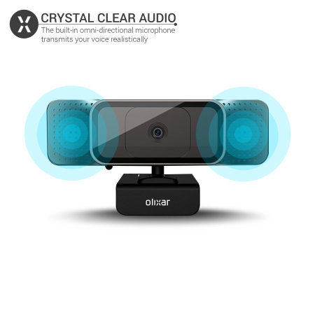 Olixar HD Universal USB Webcam With Microphone - Black