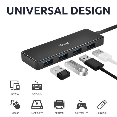 Olixar 4-Port USB Extender Hub For Laptop & PCs