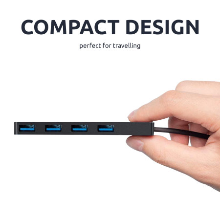 Olixar Compact 4-Port USB 3.0 Extender Hub For Laptop & PC