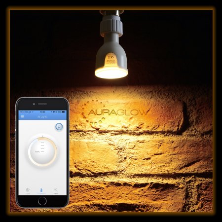 Auraglow Bluetooth Colour Changing LED Smart Light Bulb - White