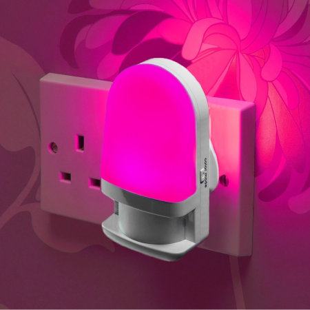 Auraglow Plug-in Colour Changing LED Night Light With Daylight Sensor