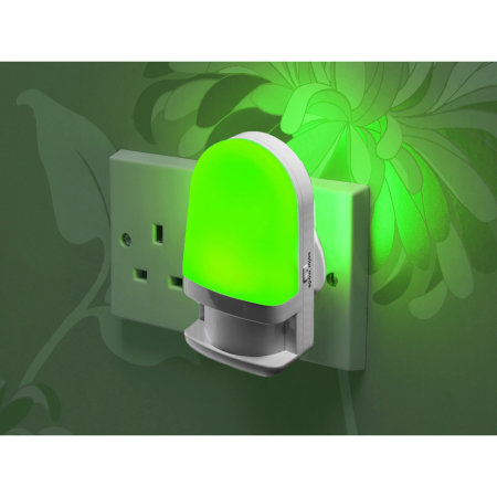 Auraglow Plug-in Colour Changing LED Night Light With Daylight Sensor