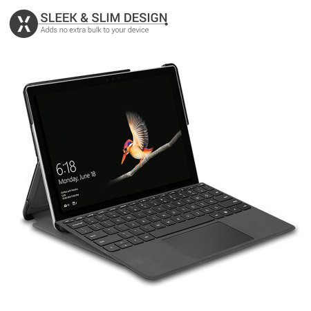 Olixar Leather-style Microsoft Surface Go 1 Folio Stand Case - Black