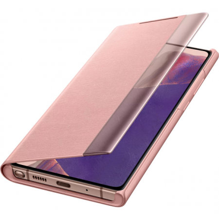 Official Samsung Galaxy Note 20 Clear View Case - Mystic Bronze