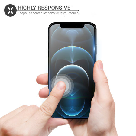 Olixar iPhone 12 Pro Max Tempered Glass Screen Protector - Black