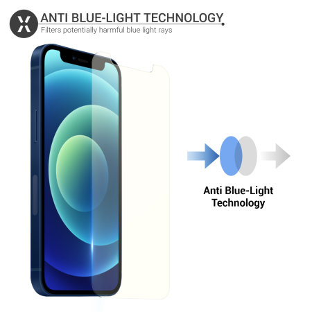Olixar iPhone 12 Anti-Blue Light Tempered Glass Screen Protector