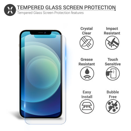 Olixar iPhone 12 mini Anti-Blue Light Tempered Glass Screen Protector