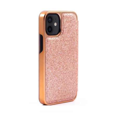 Ted Baker Folio Glitsie iPhone 12 mini Flip Mirror Case - Pink