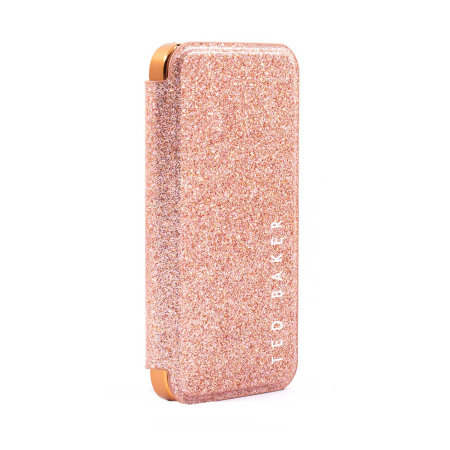 Ted Baker Folio Glitsie iPhone 12 Pro Flip Mirror Case - Pink