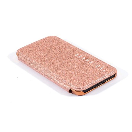 Ted Baker Folio Glitsie iPhone 12 Pro Flip Mirror Case - Pink