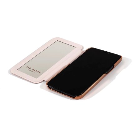 Ted Baker Folio Glitsie iPhone 12 Flip Mirror Case - Pink
