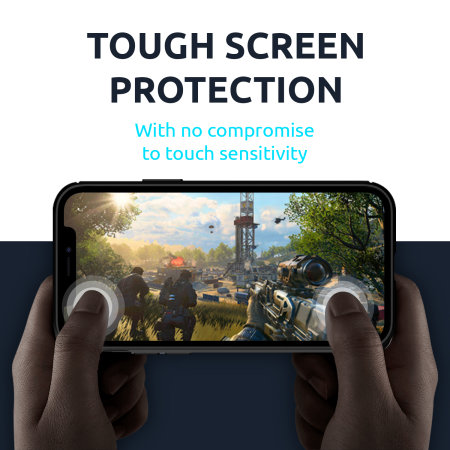 Olixar Sentinel iPhone 12 Case & Glass Screen Protector - Black