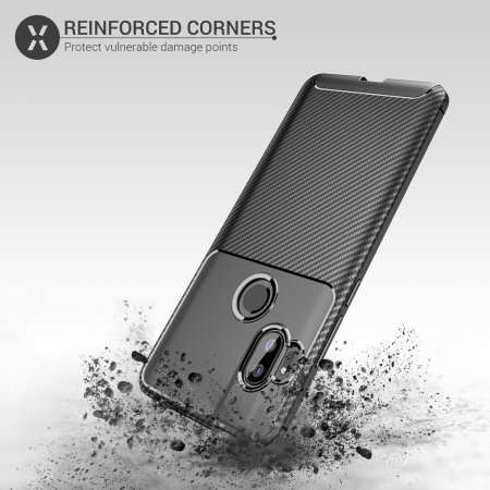 Olixar Carbon Fibre Motorola One Hyper Case - Black
