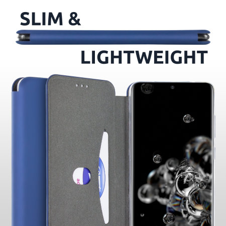 Olixar Soft Silicone iPhone 12 mini Wallet Case - Midnight Blue
