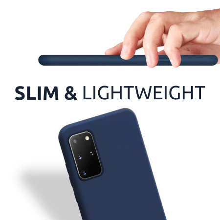Olixar Soft Silicone iPhone 12 mini Case - Midnight Blue