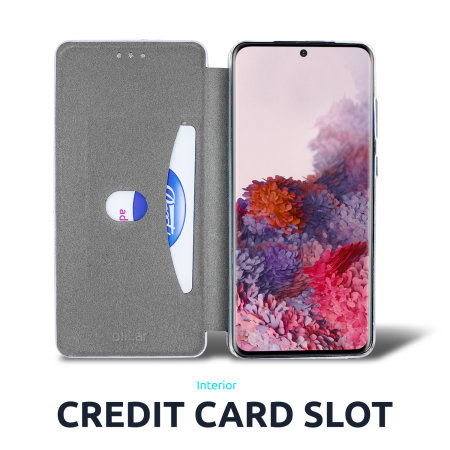 Olixar Soft Silicone iPhone 12 Pro Wallet Case - Light Purple