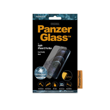 PanzerGlass iPhone 12 Pro Max Tempered Glass Screen Protector - Black