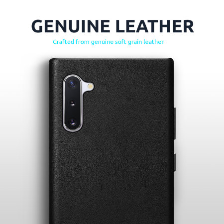 Olixar Genuine Leather iPhone 12 Pro Case - Black