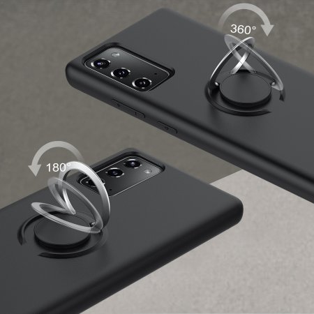 Zizo Revolve Series Samsung Note 20 Thin Ring Case - Black
