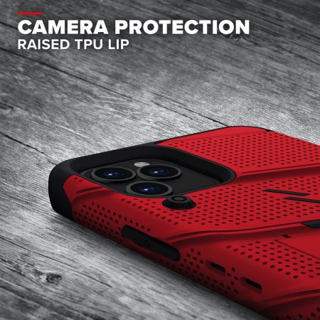 Zizo Bolt Series iPhone 12 Pro Tough Case - Red