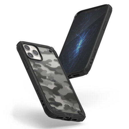 Ringke Fusion X Design iPhone 12 Pro Case - Camo Black