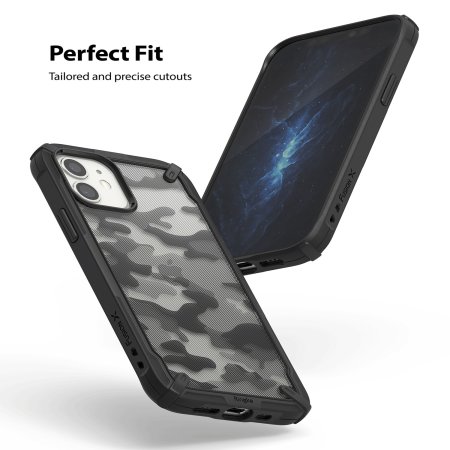Ringke Fusion X Design iPhone 12 Case - Camo Black