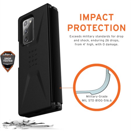UAG Civilian Series Samsung Galaxy Z Fold 2 5G Tough Case - Black