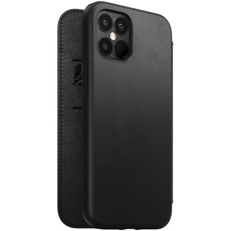 Nomad iPhone 12 Pro Max Rugged Folio Protective Leather Case - Black