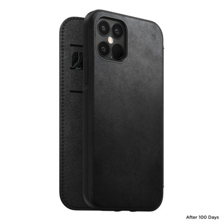 Nomad iPhone 12 Pro Rugged Folio Protective Leather Case - Black