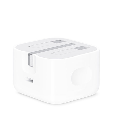 Official Apple 20W USB-C Fast Charger With Folding Pins - White
