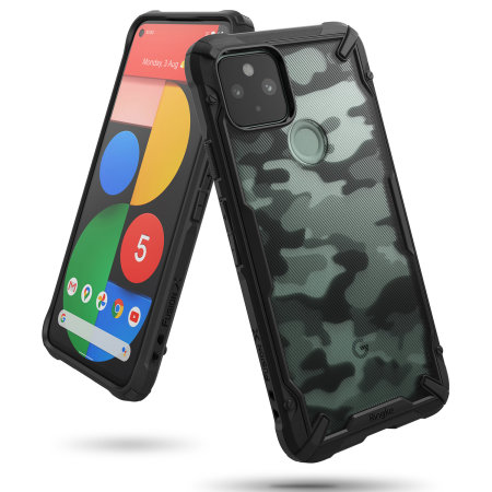 Ringke Google Pixel 5 Fusion X Tough Case - Camo Black