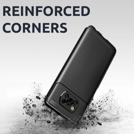 Olixar Carbon Fibre XiaoMi Poco X3 NFC Case - Black