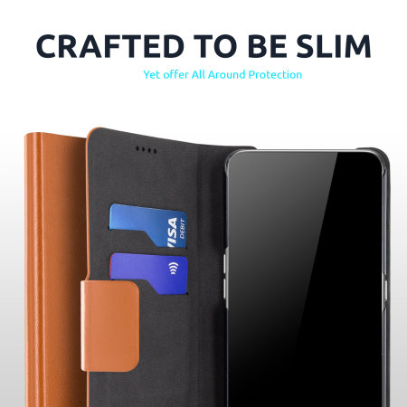 Olixar Leather-Style OnePlus 8T Wallet Stand Case - Brown