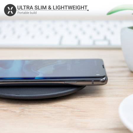 Olixar iPhone 12 Pro Max Slim 15W Fast Wireless Charging Pad - Black