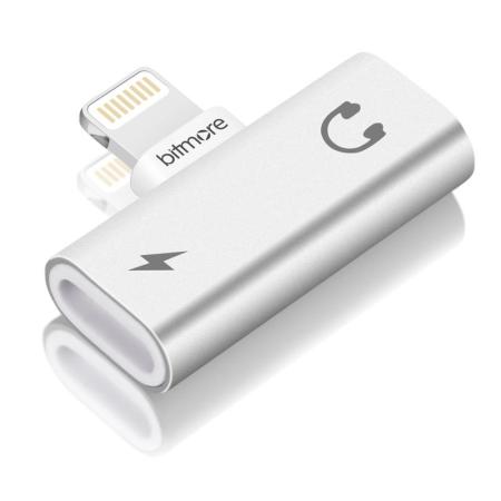 Bitmore 2 in 1 iPhone / iPad Lightning Splitter - Silver