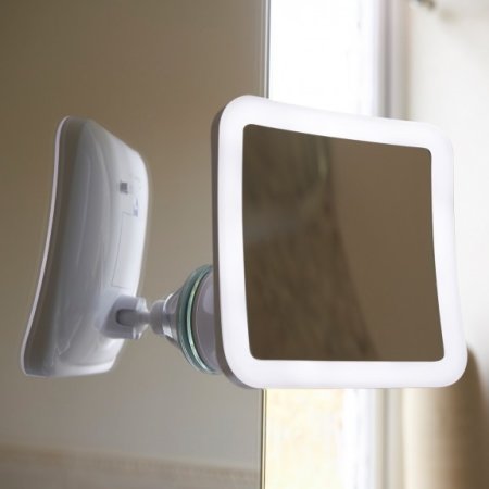 Auraglow 10X Magnifying Vanity Mirror With LED Light - White