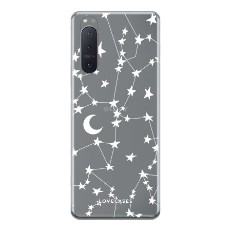 LoveCases Sony Xperia 5 II Gel Case - White Stars and Moons