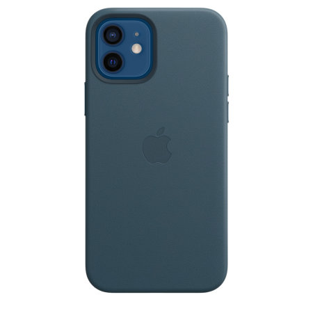 Official Apple iPhone 12 mini Leather Case With MagSafe - Baltic Blue