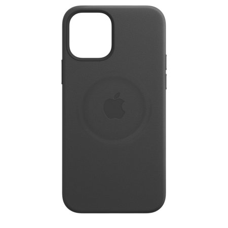 Official Apple iPhone 12 Genuine Leather Case with MagSafe - Black
