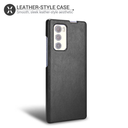 Olixar Leather-style LG Wing 5G Slim Back Case - Black