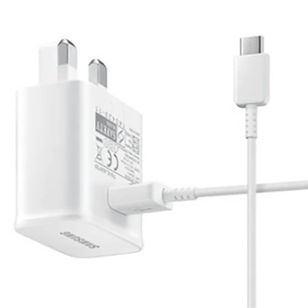 Official Samsung Galaxy S20 Fast Charger & USB-C Cable - White