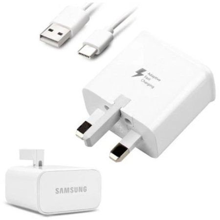 Official Samsung Galaxy A42 5G Fast Charger & USB-C Cable - White