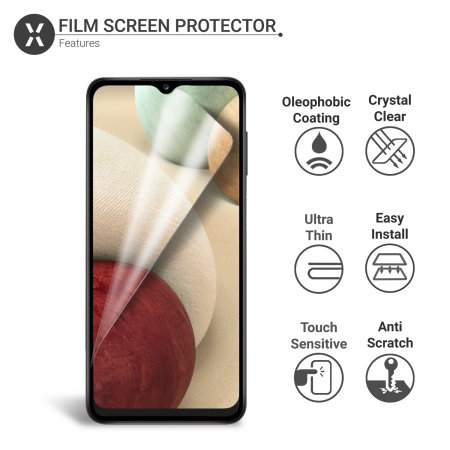 Olixar Samsung Galaxy A12 Film Screen Protector 2-in-1 Pack