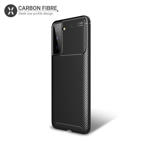 Olixar Carbon Fibre Black Protective Case - For Samsung Galaxy S21 Plus