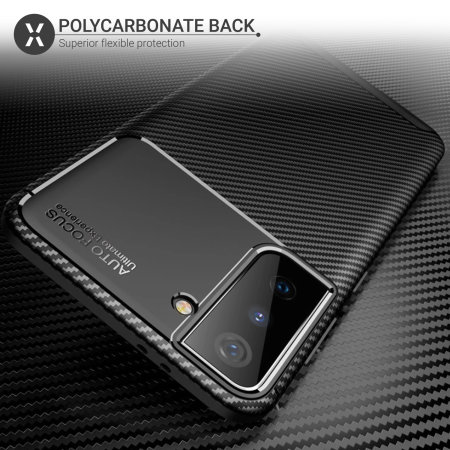 Olixar Carbon Fibre Black Protective Case - For Samsung Galaxy S21 Plus