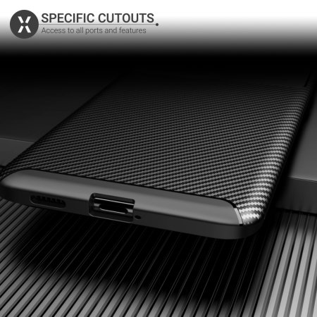 Olixar Protective Black Carbon Fibre Case - For Samsung Galaxy S21