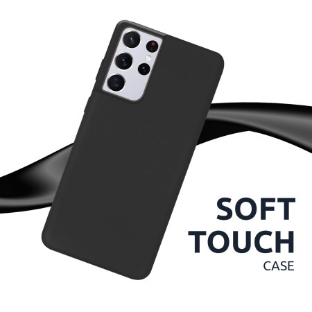 Olixar Black Soft Silicone Case - For Samsung Galaxy S21 Ultra